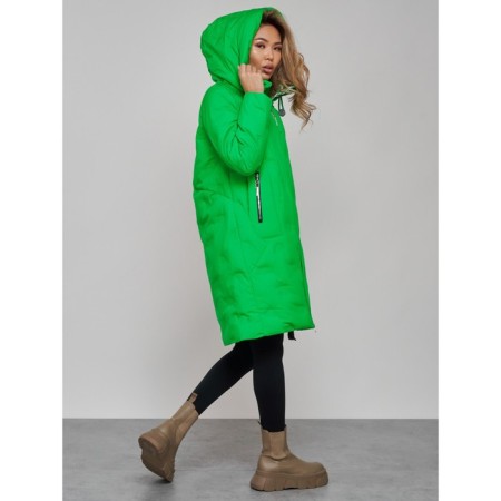 Coat insulated winter female, size 42, green color-7