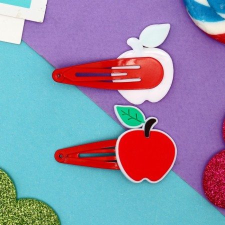 Invisibility for hair "Abel" (set 2 pcs) ripe apple, 5 cm, red-1
