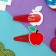 Invisibility for hair "Abel" (set 2 pcs) ripe apple, 5 cm, red