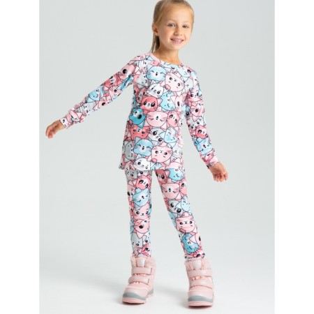 Thermal complex for girls: trousers, sweatshirt, height 110 cm