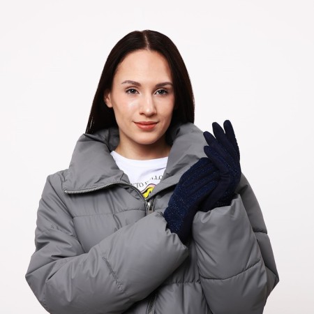 Gloves female, dimensionless, with insulation, blue color-3