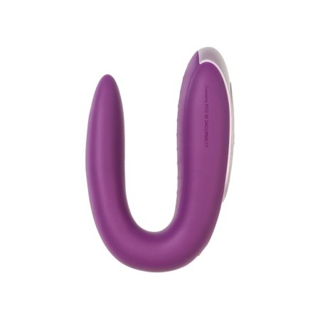 A multifunctional stimulator for steam Satiffyer Partner Double Fun, 9 cm, silicone, purple color-14