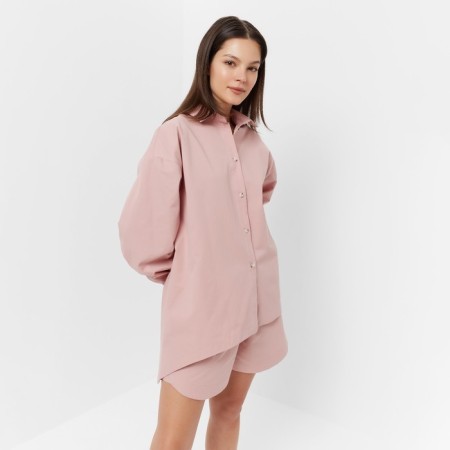 Women's costume (shirt, shorts) minku: oversize color dark pink, size 44-5