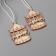 Decor for creativity wood, plastic "Carousel with horses" Mirror set 2 pcs 3.2x5.1 cm 10473