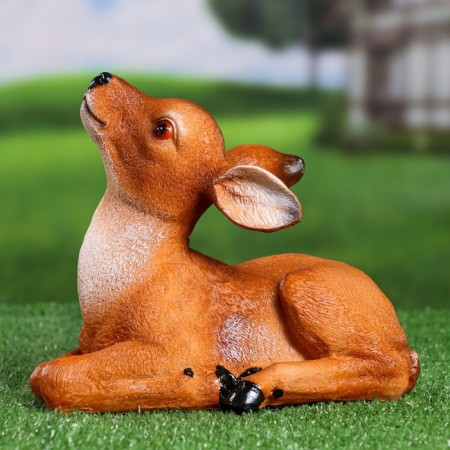 Garden figure "Lying Olena" from the polystone good souvenirs, 22 cm, medium, brown-1