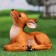 Garden figure "Lying Olena" from the polystone good souvenirs, 22 cm, medium, brown