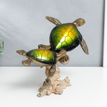 Souvenir Polystone "Turtles on Corals" 19.5x11.5x25 cm-1