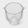 A glass bucket with a handle and forceps Sylvan, 650 ml, h = 13 cm