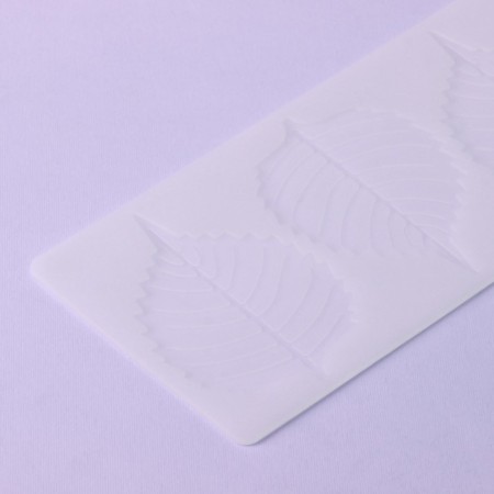 Chocolate form "Topropolitan Leaf", silicone, 3 cells, 23 × 11 × 0.3 cm, white color