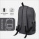 Male backpack on a zipper, 3 outer pockets, gray color