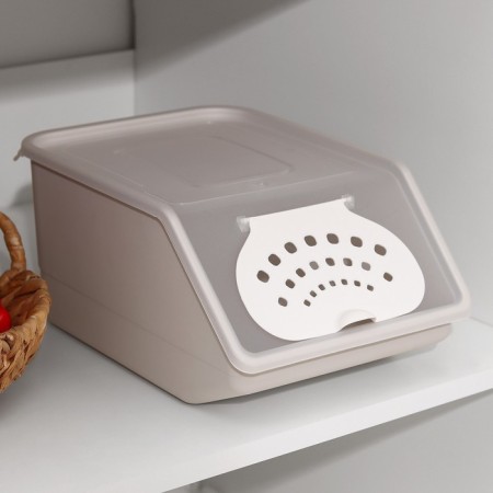 Dilan vegetable container, 7.6 l, 32.3 × 22 × 14.8 cm, beige color-3