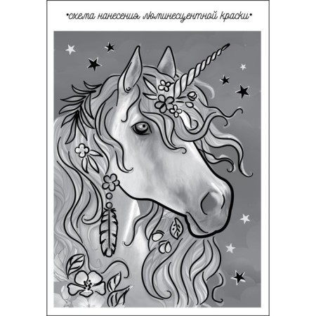 Lunar painting by numbers without a subframe "Unicorn", 30 x 40 cm-7