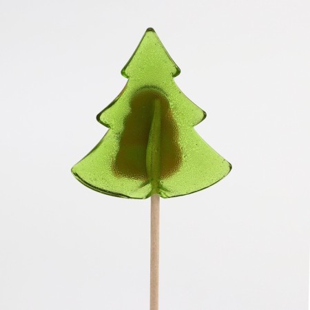 Caramel on a stick "Christmas tree-shock", green, 22g-1