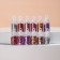 Sparkles for the decor "pink mood", a set of 12 bottles, large/small, colorful