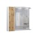 Mirror cabinet for bathroom dominoes UNO 80, oak woth, backlight, left