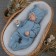 Kinderlitto “Muslin” discharge kit, 4 items, height 50-56 cm, gray-blue color