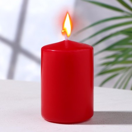 Candle - Aromatic "velvet rose" cylinder, 4x6 cm