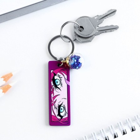 Acrylic key keychain, anime plate, 8 x 2 cm-3