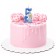 Candle in cake number 5 "Happy Birthday", cold heart, 8.5 × 5 cm