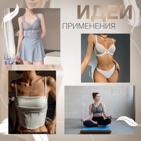 Cups for the bra “circle”, 2xl (52), d = 16.5 cm, pair, white color-3