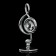 Souvenir "Violin key", 3 × 3.6 × 7.8 cm, with crystals