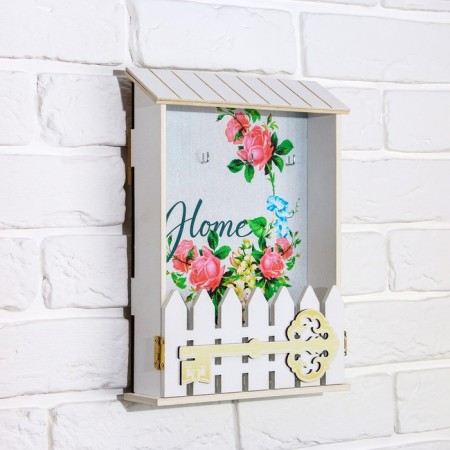 The key of the wall "Home", flowers, 22.5 x 30.5 x 5.7 cm.-1
