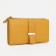 Women's wallet on the button, yellow color