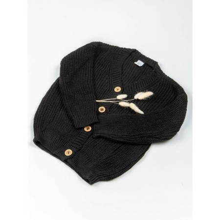 Cardigan Children's Knit, height 122 cm, black color