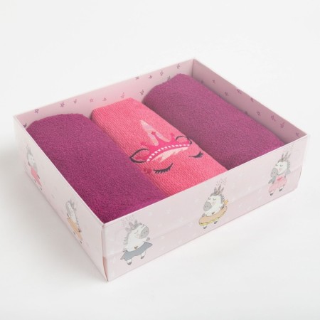 Set of towels and I "unicorrosics" 30x60 cm-3pcs, 100% cotton, 320 g/m2-4