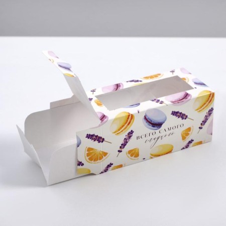 Box for Makarun, confectionery packaging, “sweetest”, 12 x5.5 x 5.5 cm-2