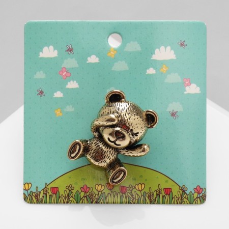 Brooch "Bear", the color of black gold-1