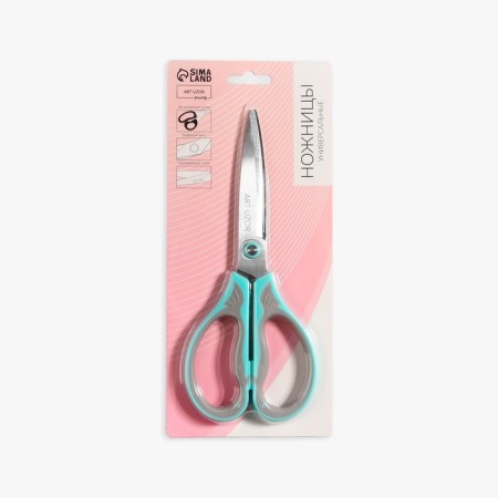 Scissors are universal, mowed blade 8.5 ", 21 cm, color mix-6