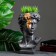 Kashpo - organizer "Bust of David" Big, Gray, Bronze, 28cm