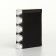 Women's wallet on the button, black color