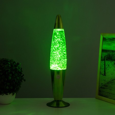 Lava-lamp "Rocket" 1x30W E14-R39 (sparkles) green 11x11x41cm-2