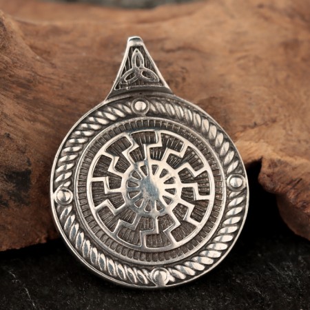 Slavic amulet "Black Sun", 12 g, 39x30 mm-1