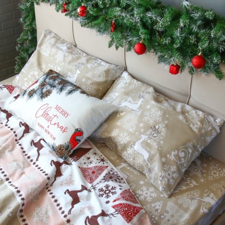 Bedding Ethel Duet "New Year's patchwork" 143x215sm-2pcs, 220x240cm, 50x70cm-2pcs-1