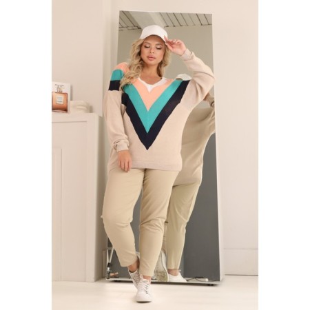 Female pool Wisell, size 54, beige color-5