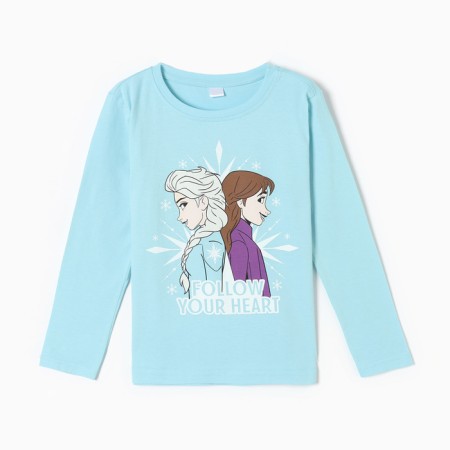 Long sleeve T-shirt "Cold heart", Disney, height 110-116, blue-5