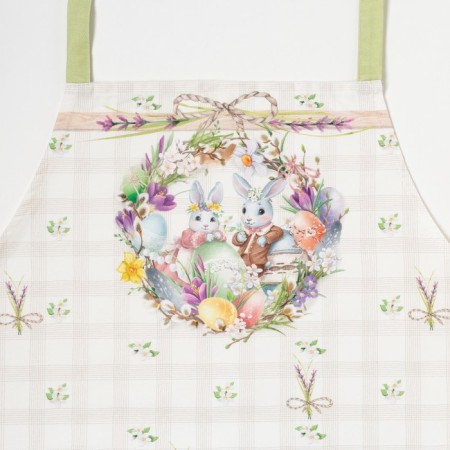 Apron Ethel "Cozy Easter" 60x70 cm, 100% cotton, sarzha 190 g/m2-1