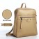 Women's backpack made of artificial leather with lightning, 3 pockets, beige color