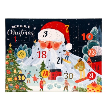 New Year. Advent calendar with chocolate "Congratulations on Santa Claus", 12 x5 g