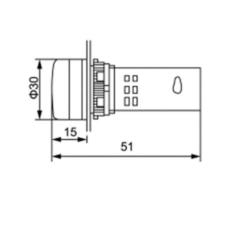 Indicator indicator yellow voltage VD22 70-500 V-4