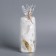 Candle-cylinder "openwork", 6x15 cm, white with a whip