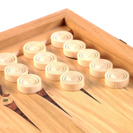 Bogatyr backgammon, wooden board 60 x 60 cm, with a field for playing checkers-4