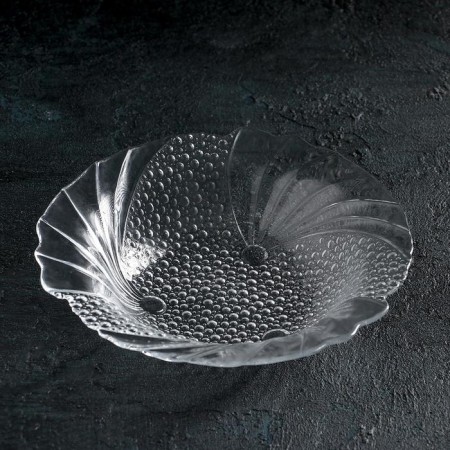 Deep glass plate Papillon, 600 ml, d = 21 cm, the color is transparent