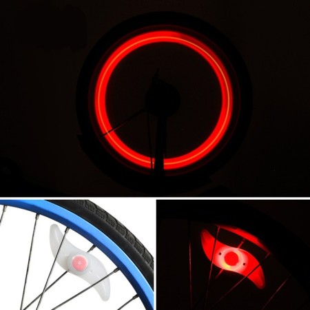 Bicycle lamp on the knitting needle, waterproof, 1 diode, 12.5 x 3.5 x 2 cm, 2 pcs, red-6