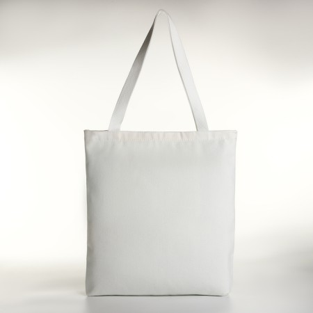 A bag-shop with a zipper, from textiles, white color-1