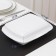 Disposable lunch box, 24.7 × 20.6 × 7 cm, 1 section, white color