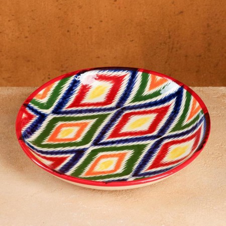 Largan Rishtan ceramics "Atlas", 25 cm, multi -colored